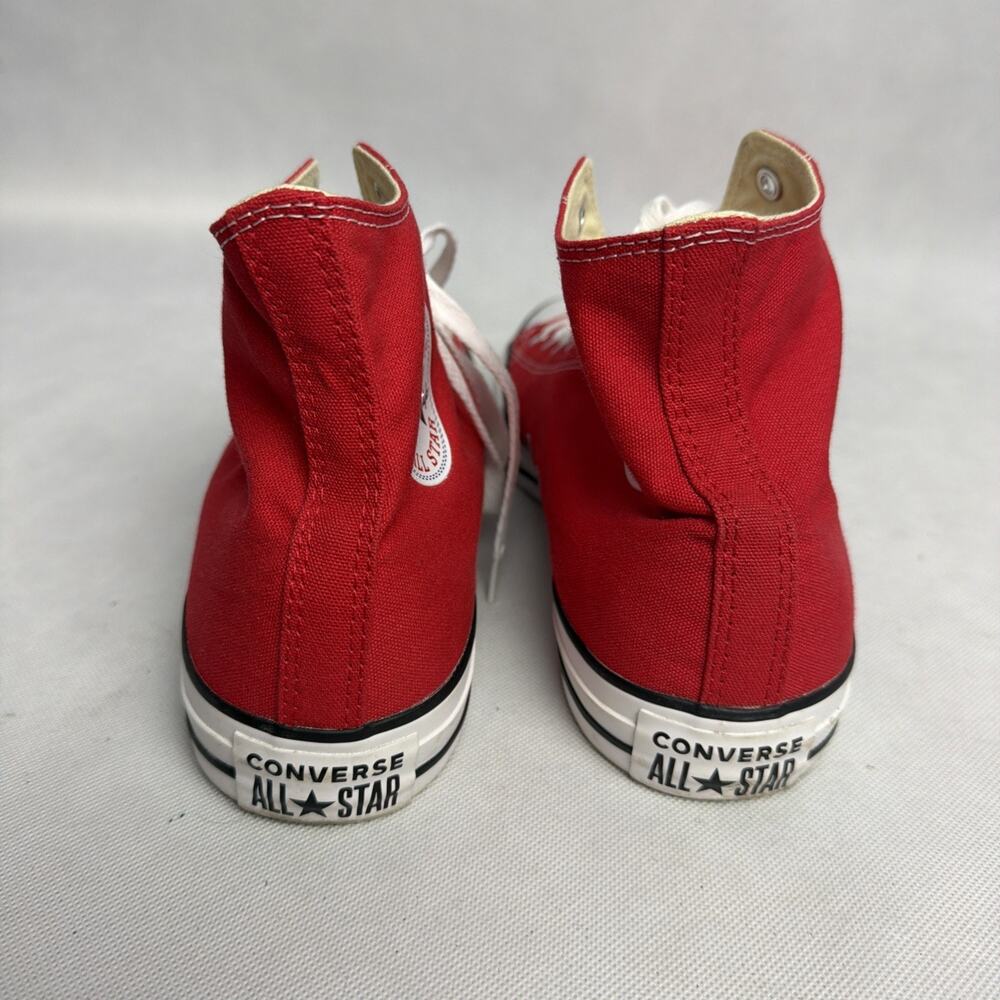 Converse Chuck Taylor All Star High Top Red Canvas Sneakers Size 12 - Picture 4 of 11